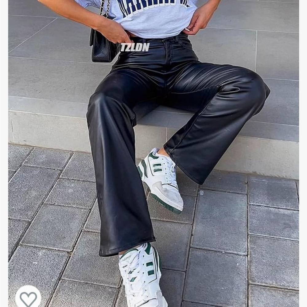 NWT Black Faux Leather Pants